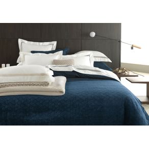 Jogo-de-Cama-Queen-Trussardi-300-Fios-100--Algodao-Egipcio-Donati-Branco-e-Marinho-Branco