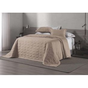 Colcha-Queen-Trussardi-2-Porta-Travesseiros-300-Fios-Cetim-Raffinato-Nocciola