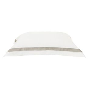 Fronha Trussardi 300 Fios Cetim 100% Algodão Egípcio Vercelli Branco e Marmo