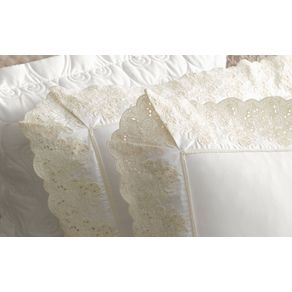 Almofada-para-Cama-Trussardi-300-Fios-Cetim-100--Algodao-Egipcio-Sorelle-Branco-e-Nocciola