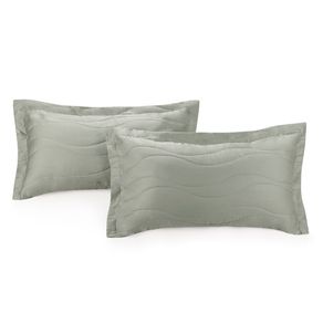 Porta Travesseiro King Trussardi 300 Fios Cetim 100% Algodão Egípcio Novara Pistacchio