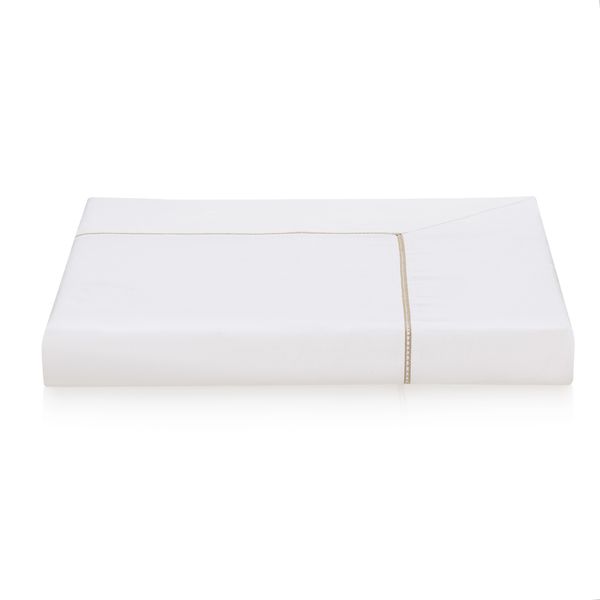 Duvet King 100% Algodão Egípcio 300 fios Portello Branco/Legno