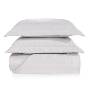 Colcha com Porta Travesseiros King 100% Algodão Egípcio Mille Branco