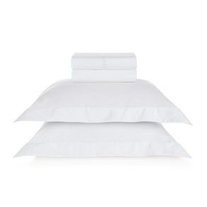Jogo de Cama King 100% Algodao Egípcio Piera Branco