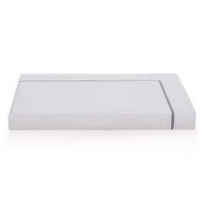 Duvet King Cetim 300 Fios Portello Branco/Ardósia