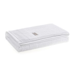 Toalha De Rosto Barra Aveludada 100% Algodão Borgia Branco