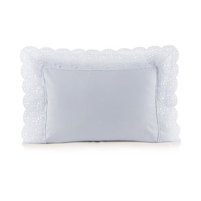 Fronha King 300 Fios Algodão Egípcio Bargello Branco/Branco