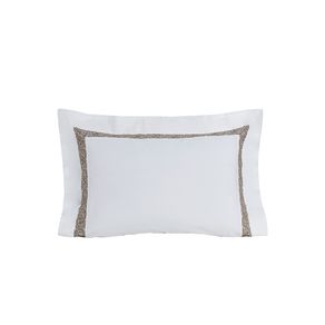 Fronha avulsa 300 Fios Rosaria Branco/Marrone