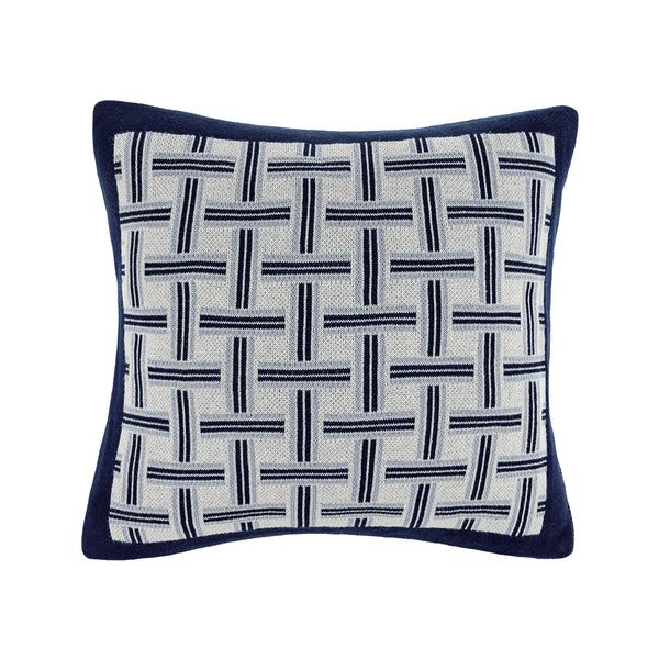 Almofada Tricot 100% Algodão Canti Azul 40cm x 40cm