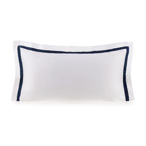 Super Fronha avulsa 300 Fios Vercelli Branco/Azul Siciliano