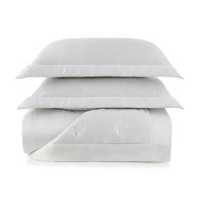 Jogo de Colcha Queen 600 Fios Nature Branco