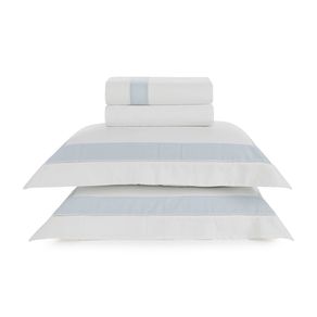 Jogo de Cama Queen Rivus Branco/Azul