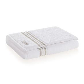 Toalha de Rosto 100% Algodão Barberine Branco/Pistacchio