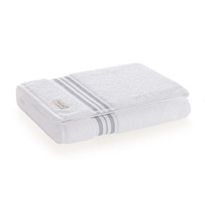 Toalha de Rosto 100% Algodão Barberine Branco/Cielo