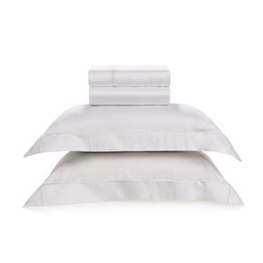 Jogo de Cama Queen Trussardi 300 Fios Cetim 100% Bambu Girelli Branco
