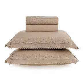 Jogo de cama Queen 300 fios Cetim Roseto Rose