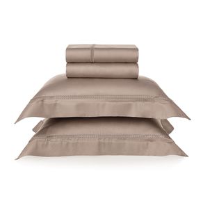 Jogo de cama King 300 fios Bambu Contessina Nocciola