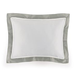 Almofada 600 fios Cetim Pariolli Branco/Platino