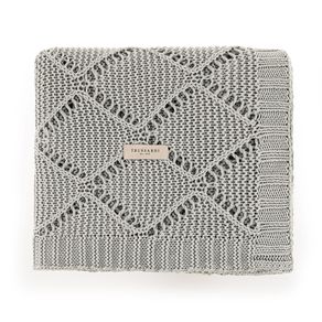 Manta Tricot Lucenzo 100% Algodão Cinza