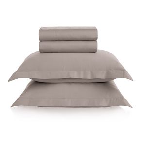 Jogo de cama Casal 300 fios Cetim Grasso Nocciola