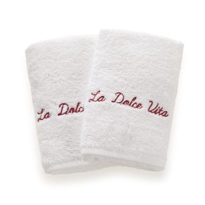 Jogo de Lavabo 2 Peças 100% Algodão 500g/m² La Dolce Branca