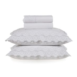 Jogo de Cama King 300 Fios Cetim 100% Algodão Egípcio Archi