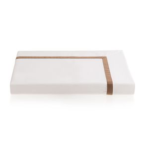 Capa de Duvet Queen 300 Fios Cetim Vercelli Branco/Stelo