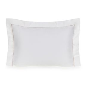 Fronha Avulsa 1000 Fios Cetim Marini Branco/Nocciola