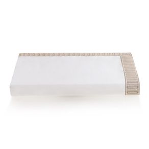 Capa de Duvet Queen 300 Fios Cetim Mantova Branco/Nocciola