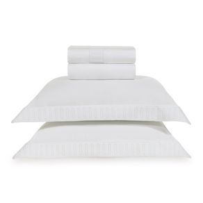 Jogo de Cama Casal 100% Algodão Egípcio Mantova Branco