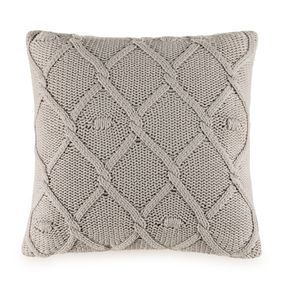 Almofada de Tricot 40cm x 40cm Serenza Gelo