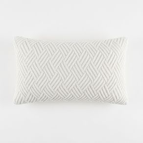 Almofada de Tricot 30cm x 50cm Lerisse Branca