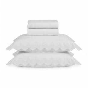 Jogo de Cama Queen 300 Fios Cetim 100% Algodão Egípcio Chiavari